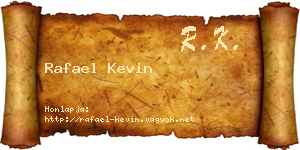 Rafael Kevin névjegykártya
