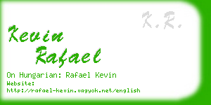 kevin rafael business card